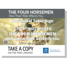 HPWP-17.3 - 2017 Edition 3 - Watchtower - "The Four Horsemen - How Their Ride  Affects You" - Table